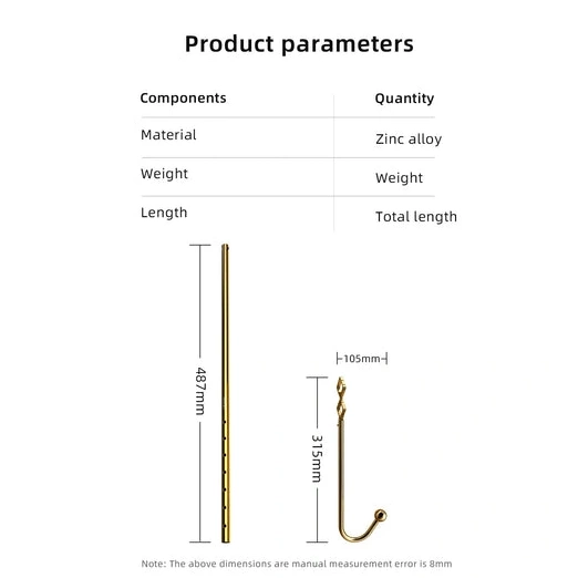 3867 Hook Set Anal Golden Adjustable AllNight LOCKINK 1221